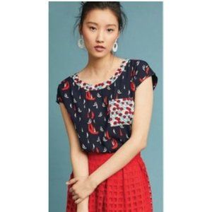 Anthropologie Porridge Sailboat Top